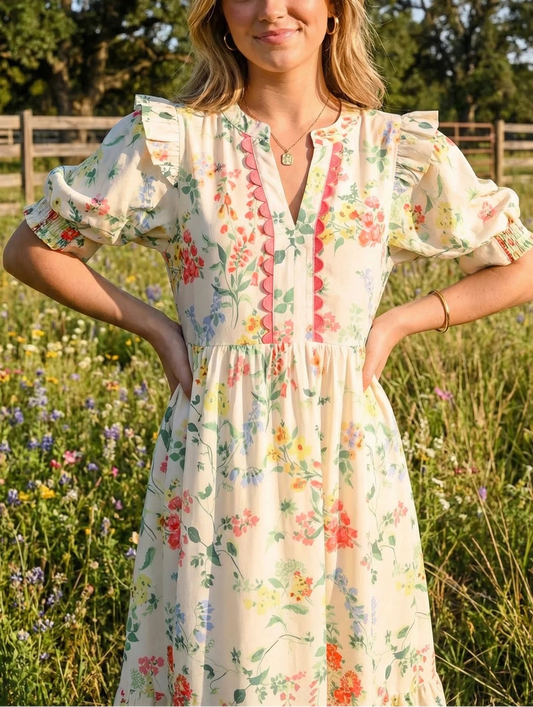HANNAH PINK FLORAL DRESS