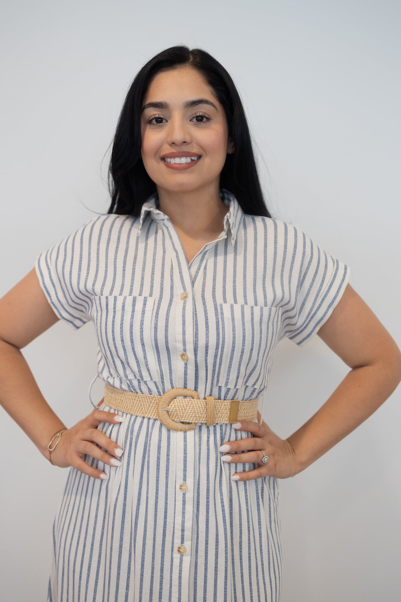 Larissa Navy Midi Dress