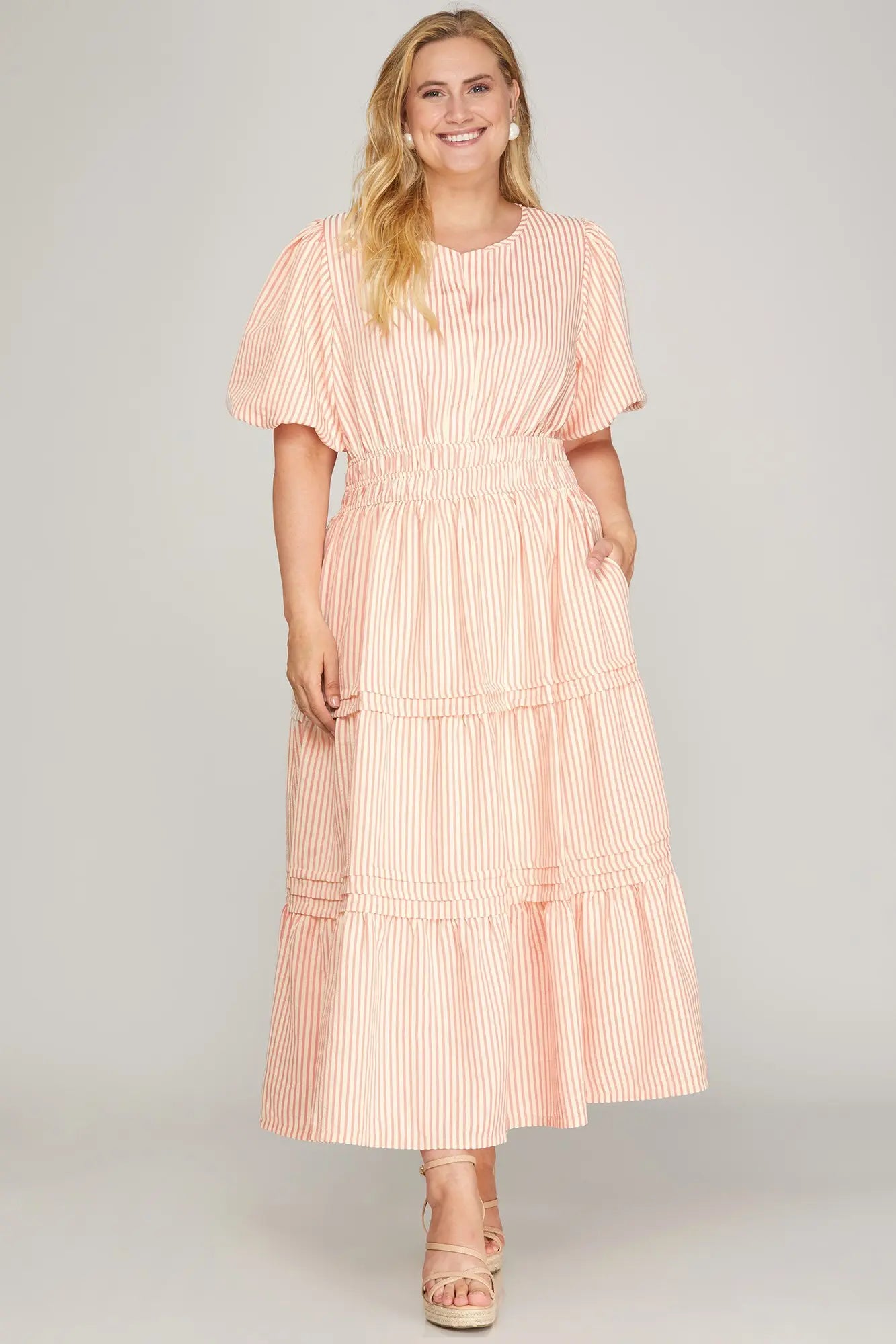 ARIA SOFT PINK DRESS-PLUS