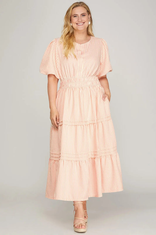 ARIA SOFT PINK DRESS-PLUS