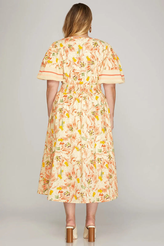 MARIANA PEACH DRESS- PLUS