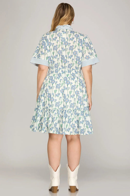 delilah plus blue dress