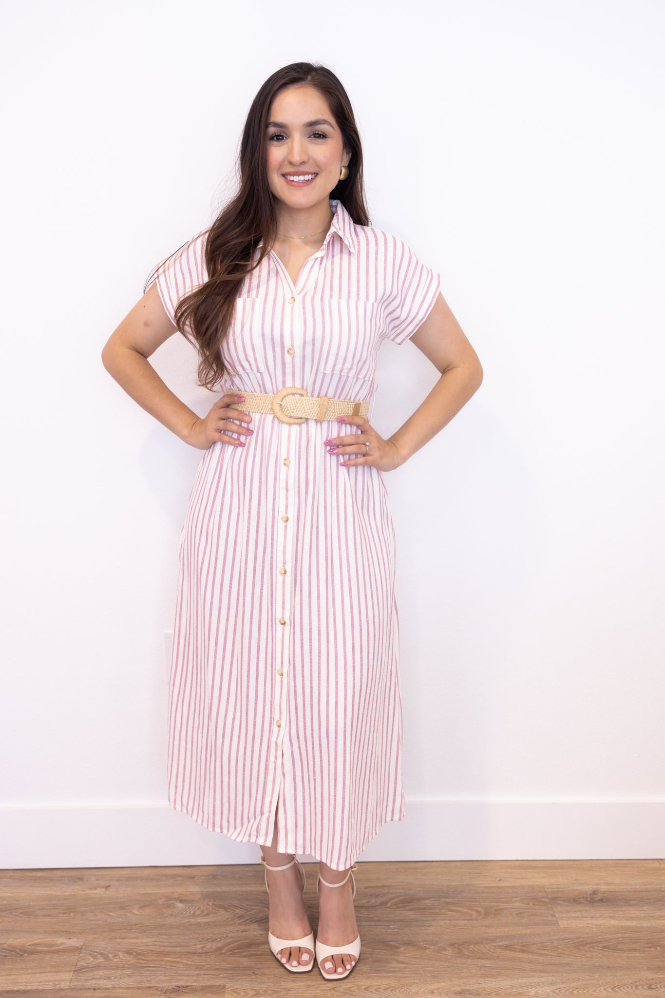 Larissa Pink Midi Dress