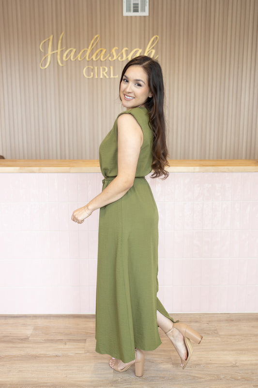 Grace Olive Dress