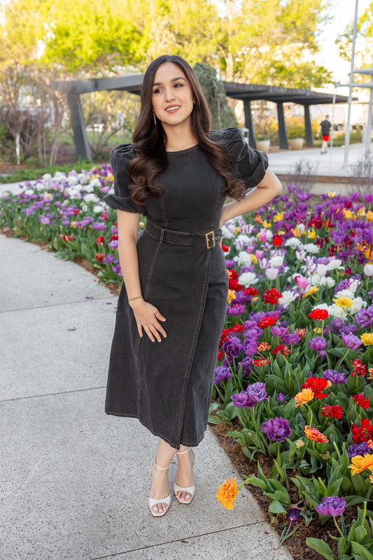 Mary Denim Midi Dress
