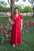 Load image into Gallery viewer, Danna Red Maxi Dress
