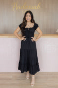 Load image into Gallery viewer, Everly Black Midi Dresss
