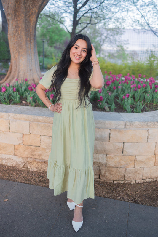 Norah Kiwi Midi Dress