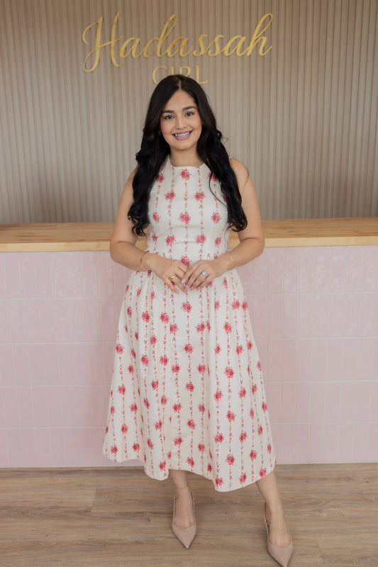 Liliana rose midi dress
