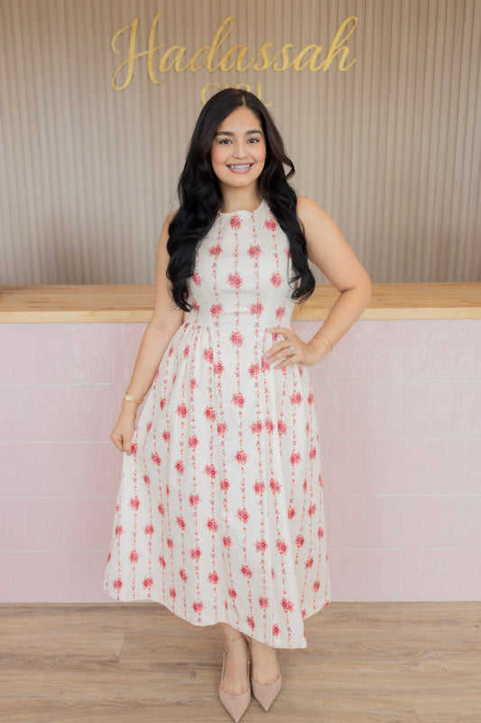 Liliana rose midi dress