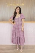 Load image into Gallery viewer, BRIANNA BURGANDY MIDI DRESS
