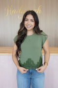 Load image into Gallery viewer, Penelope olive lace top
