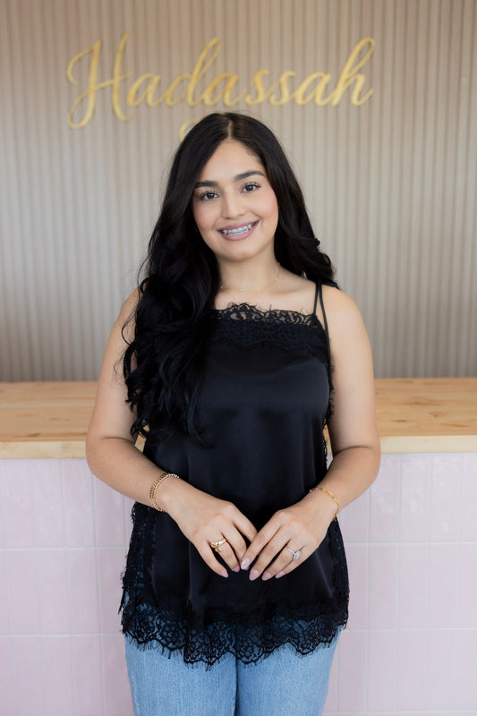 Luciana lace black top