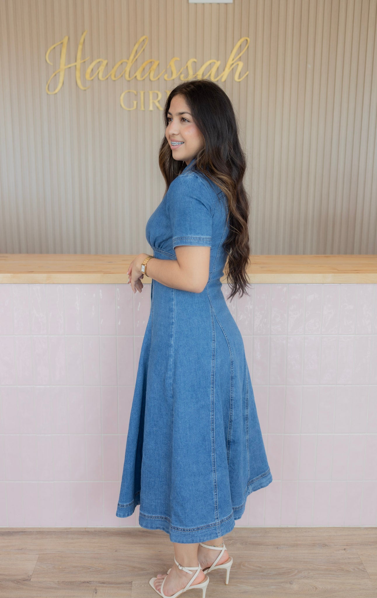 Gabby blue denim dress