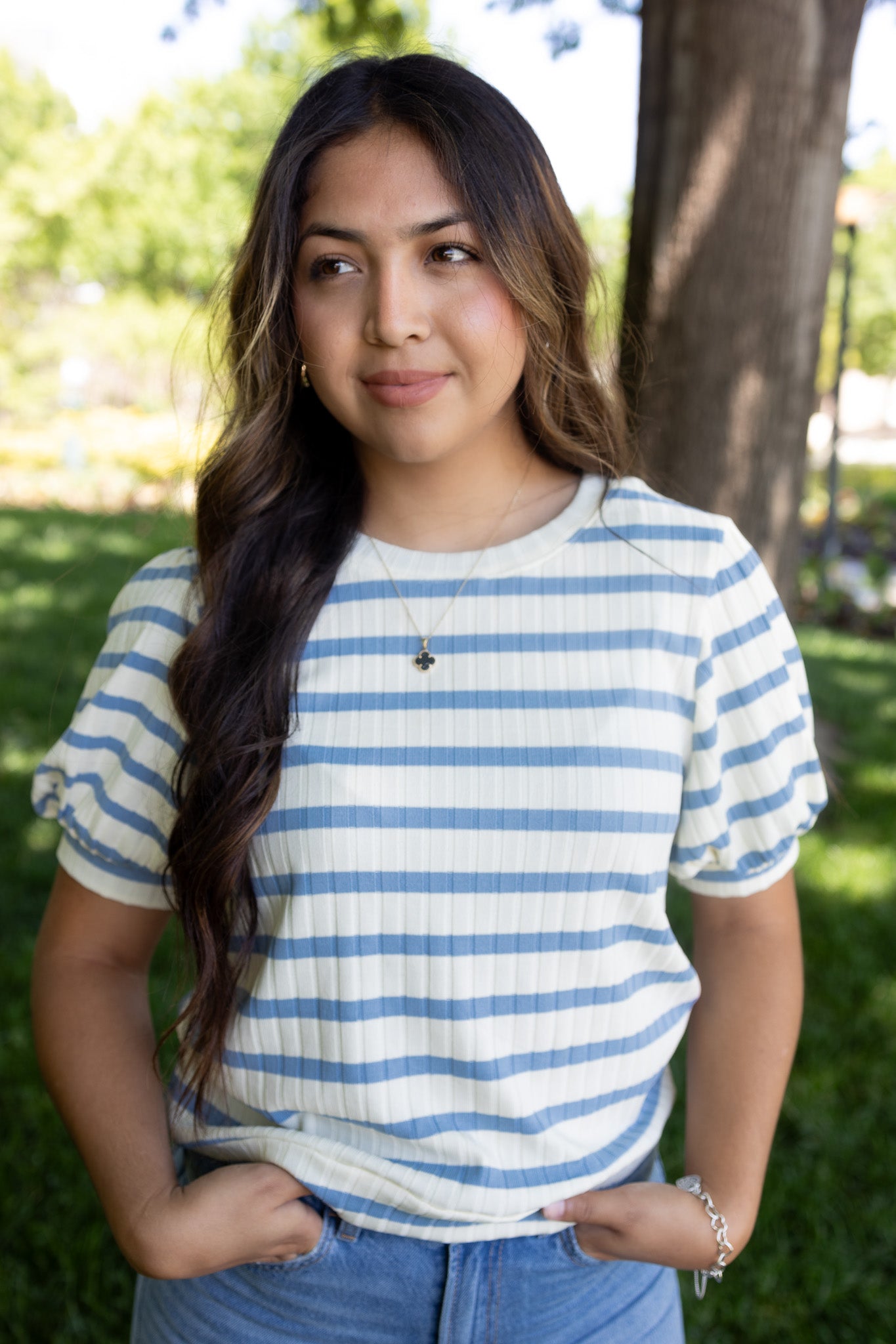 Hanna Blue Blouse