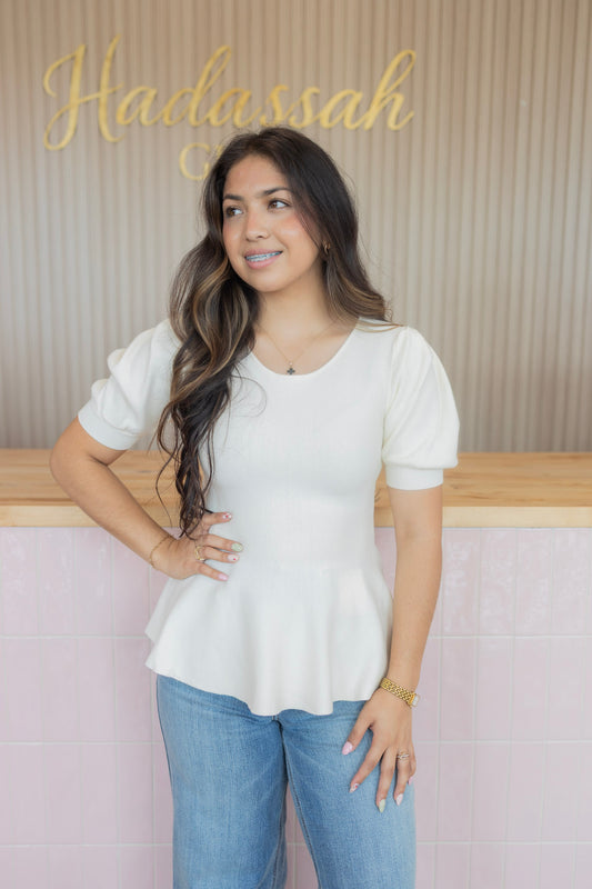 Arielle cream blouse