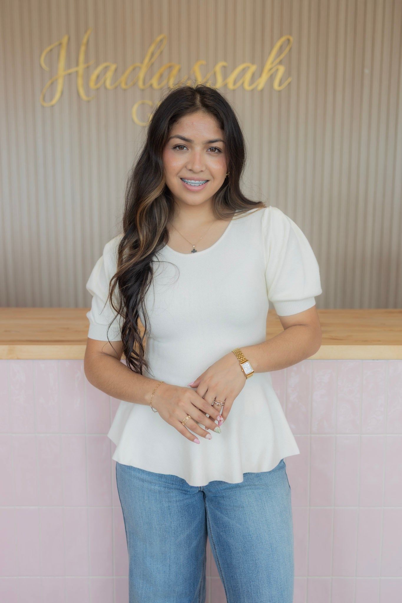 Arielle cream blouse