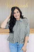 Load image into Gallery viewer, camellia olive blouse
