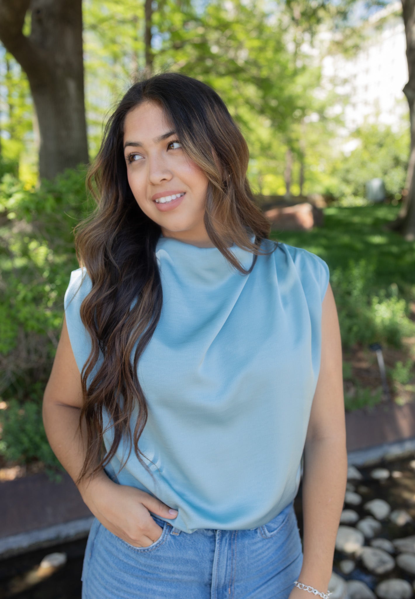 Katie Lt.Blue Blouse