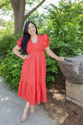 Load image into Gallery viewer, Amanda Tomato Midi Dress

