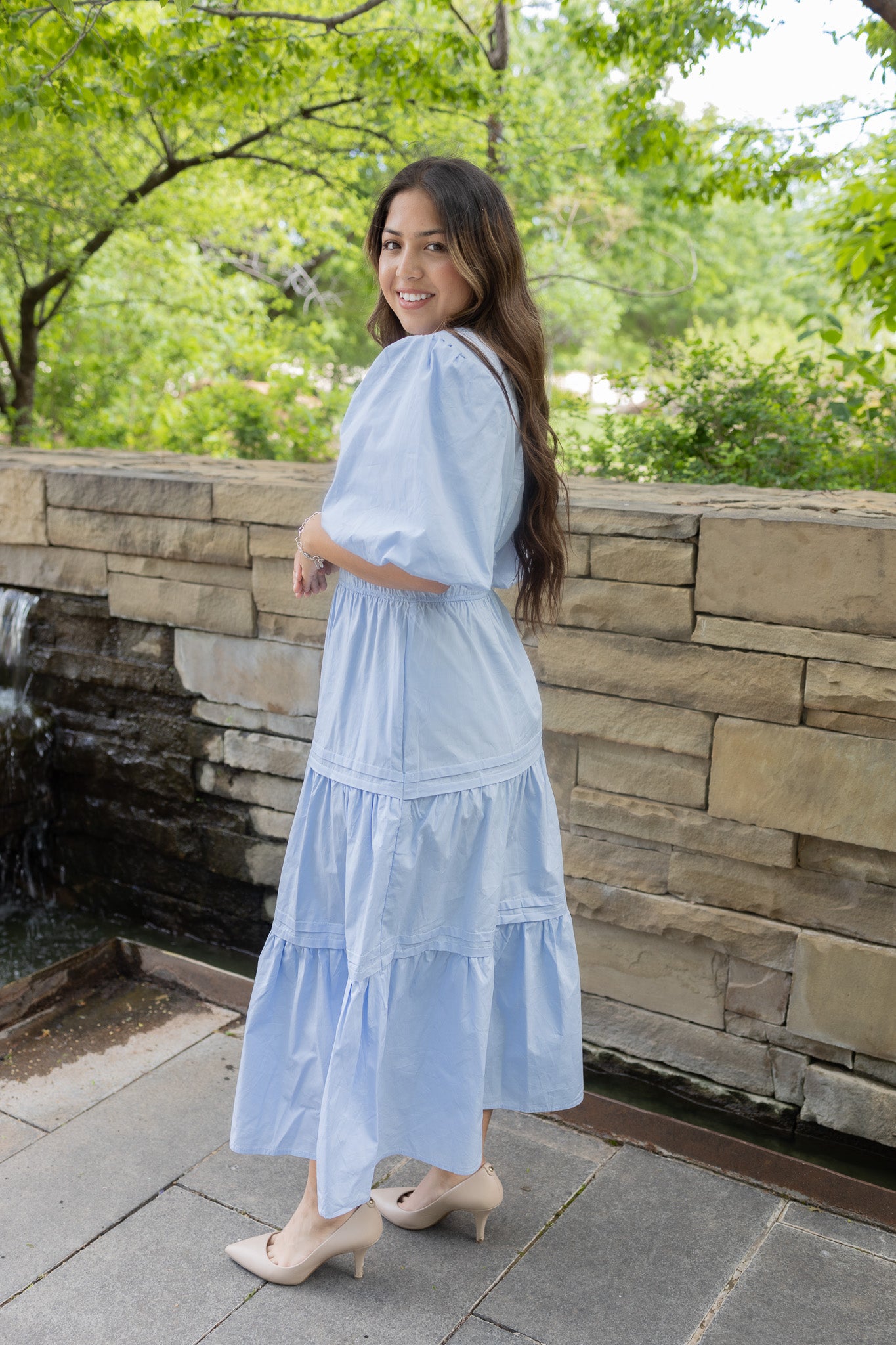 Mellanie Blue Midi Dress