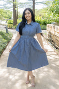 Load image into Gallery viewer, Kassandra Blue Midi Dress
