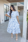 Load image into Gallery viewer, Jasmine Blue Midi Dress
