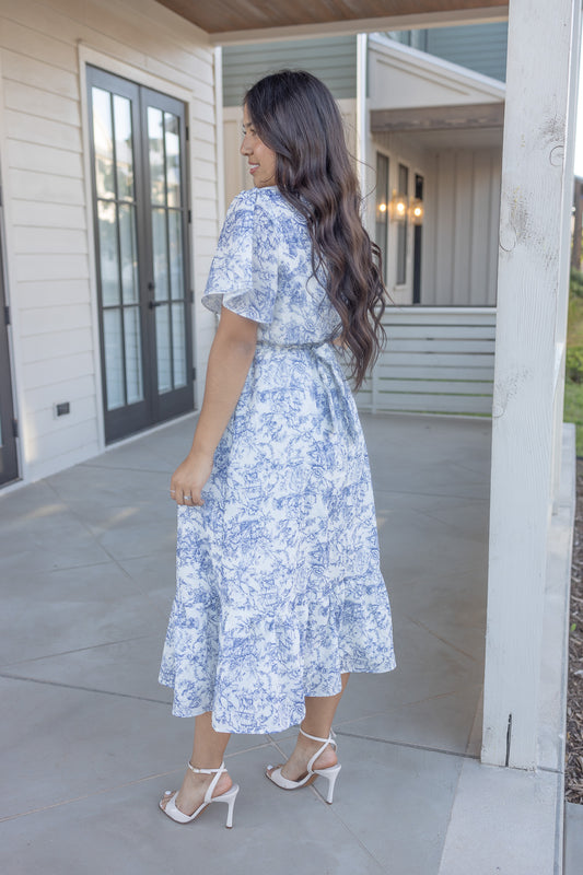 Jasmine Blue Midi Dress
