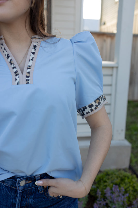 Nancy Blue Blouse