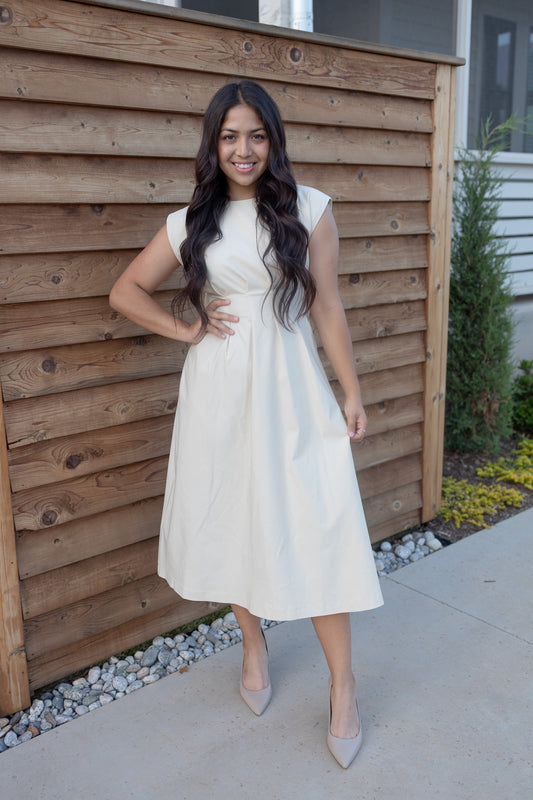 Antonella Tan Midi Dress