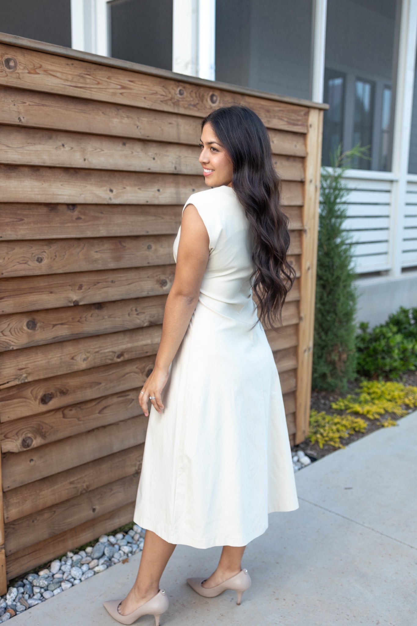 Antonella Tan Midi Dress