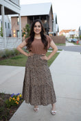 Load image into Gallery viewer, Leopard Midi Skirt
