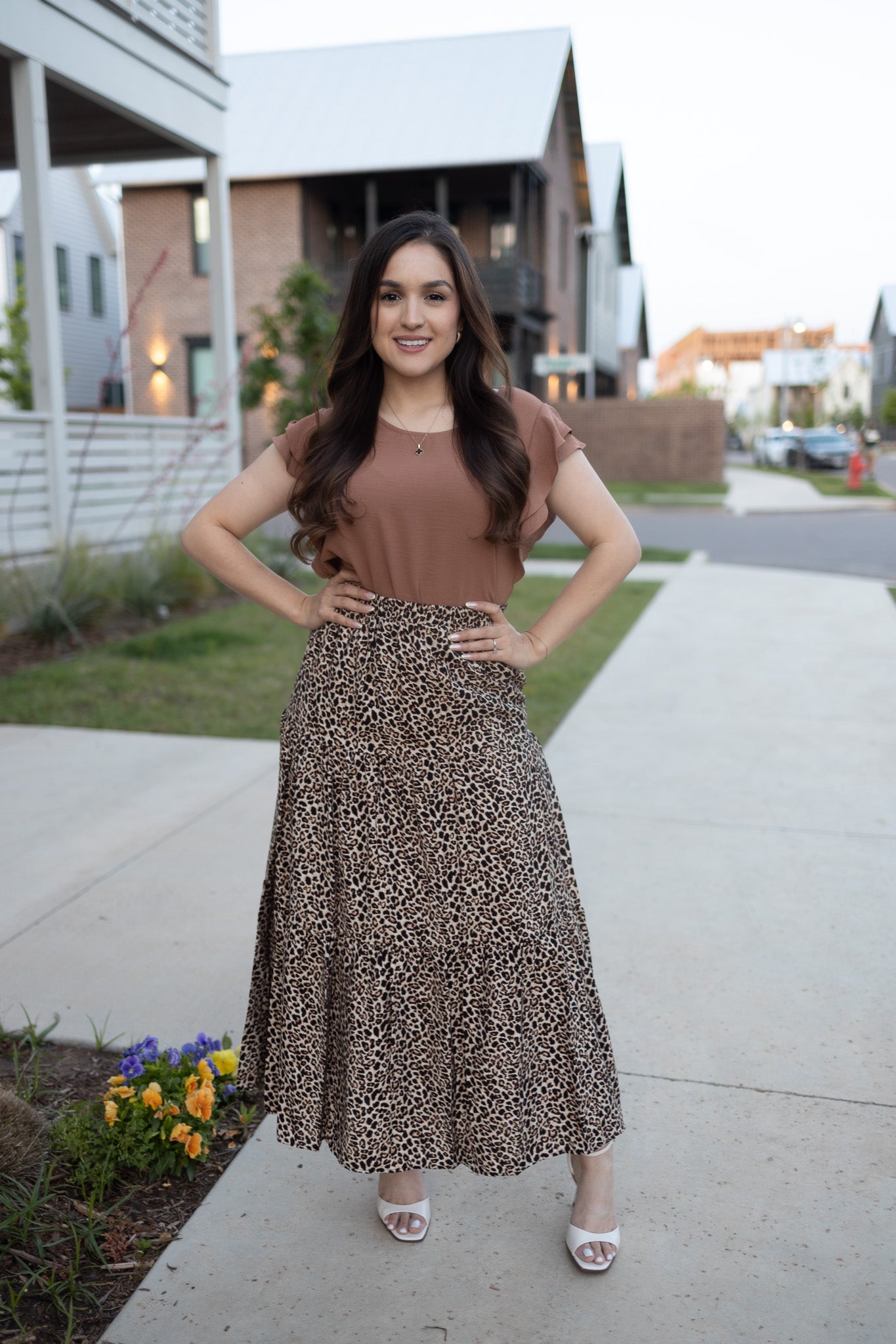 Leopard Midi Skirt