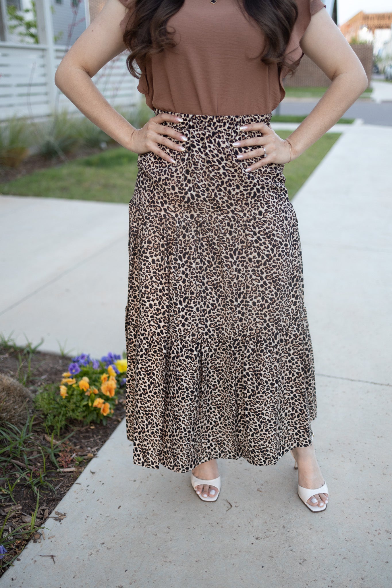 Leopard Midi Skirt