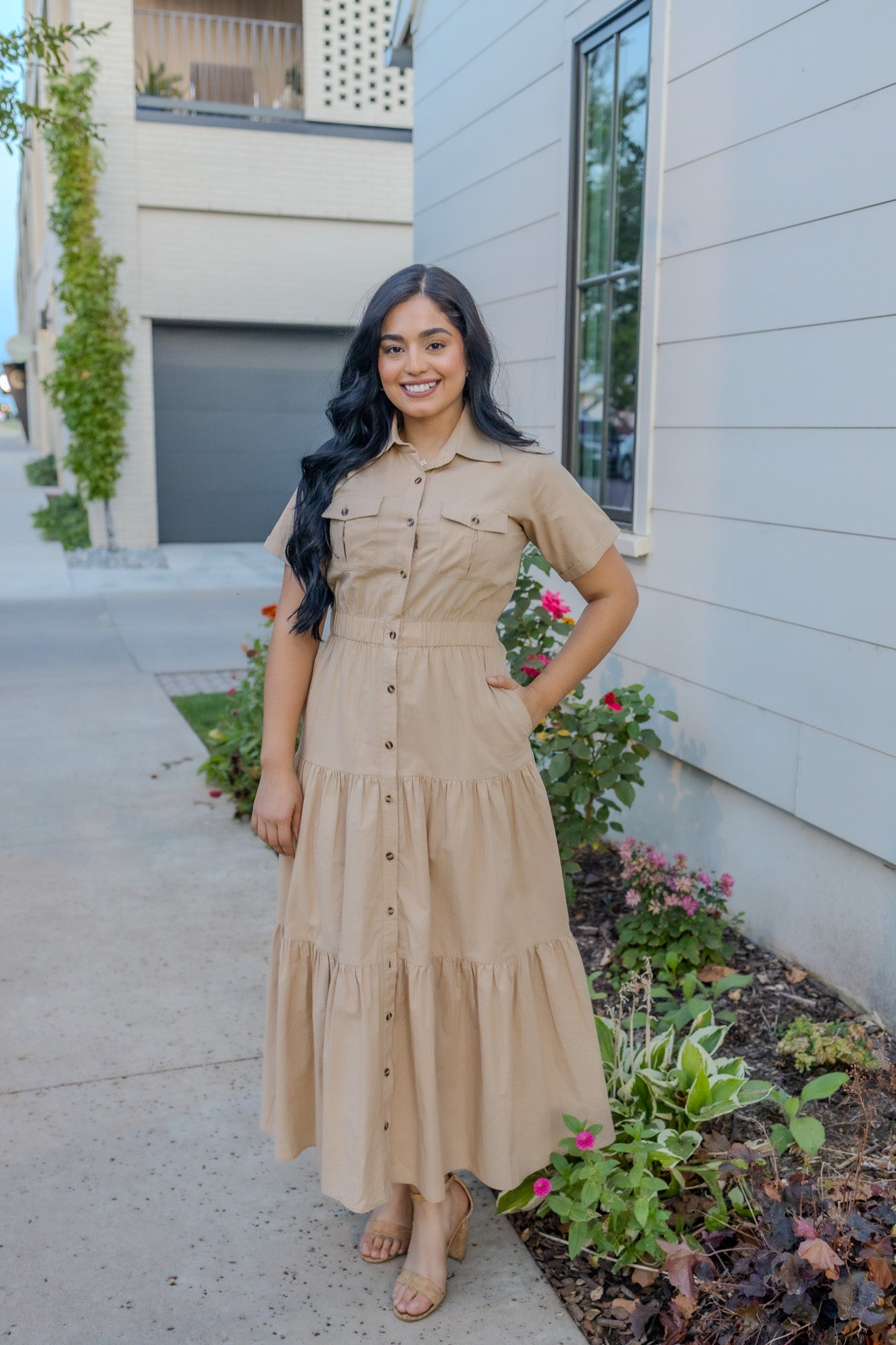 Lenore Sand Maxi Dress