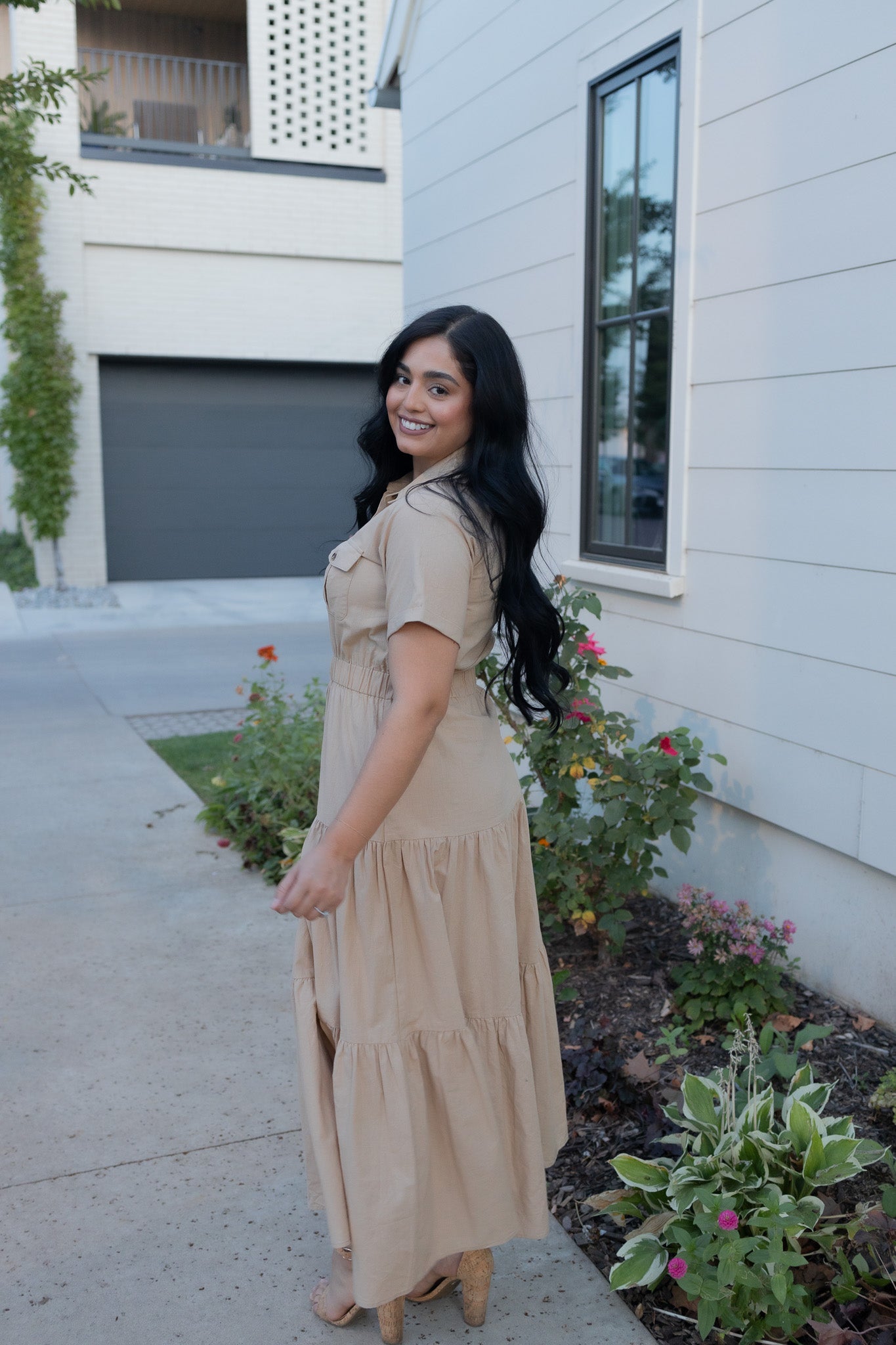 Lenore Sand Maxi Dress