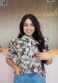 Load image into Gallery viewer, Sarai Olive Floral Blouse
