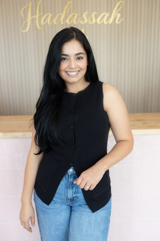 Juliee Black Vest