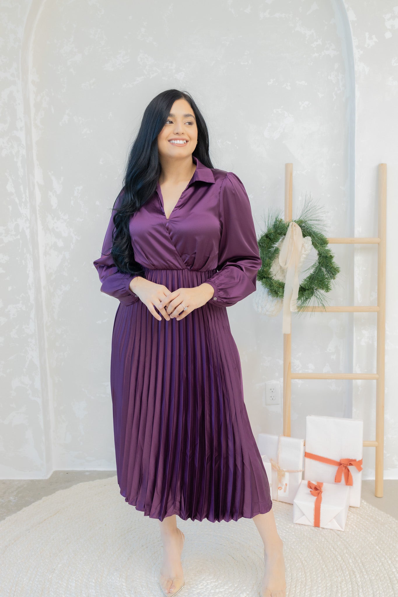 Isa Satin maxi Dress