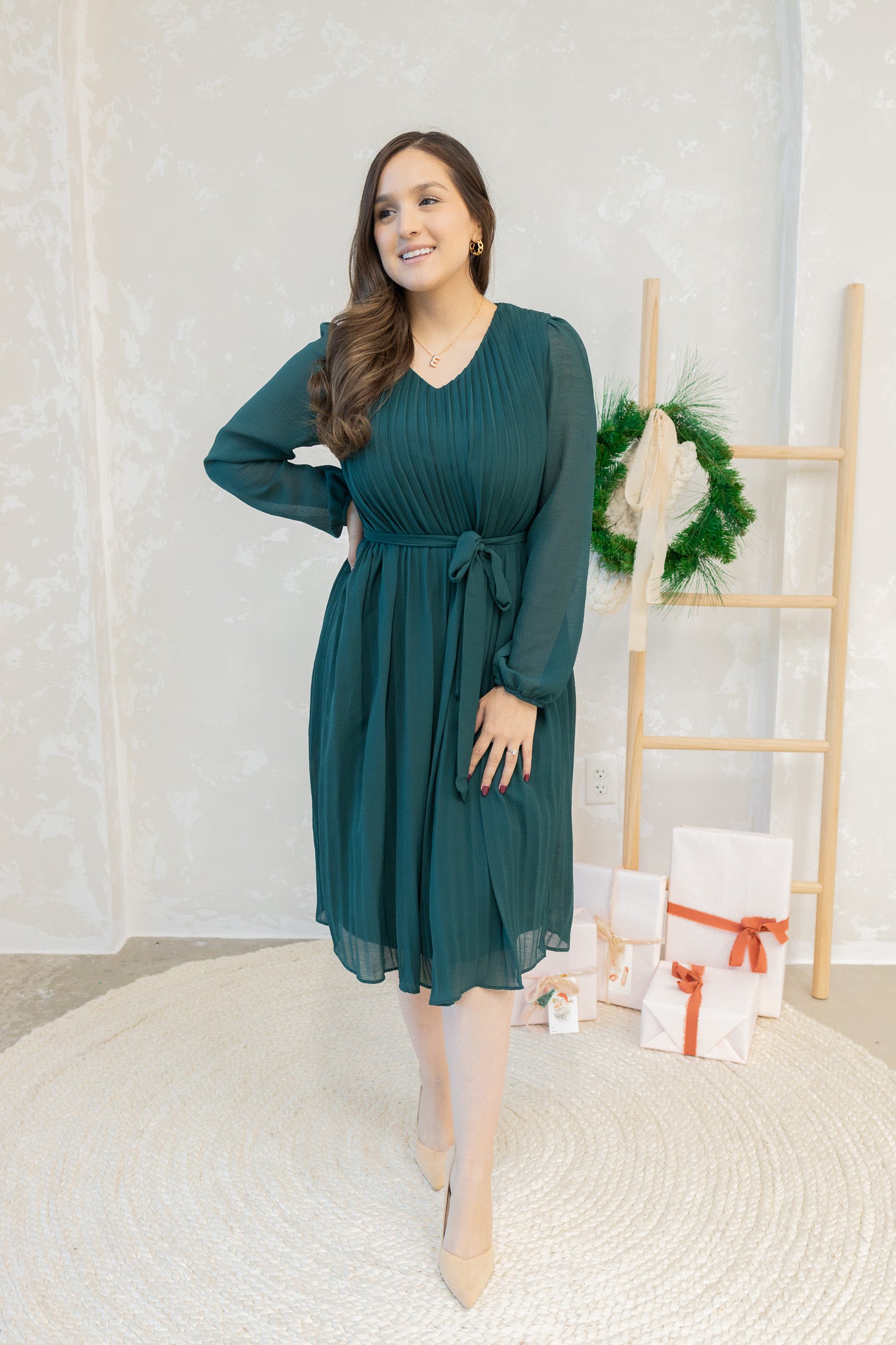 Keila Green Midi Dress