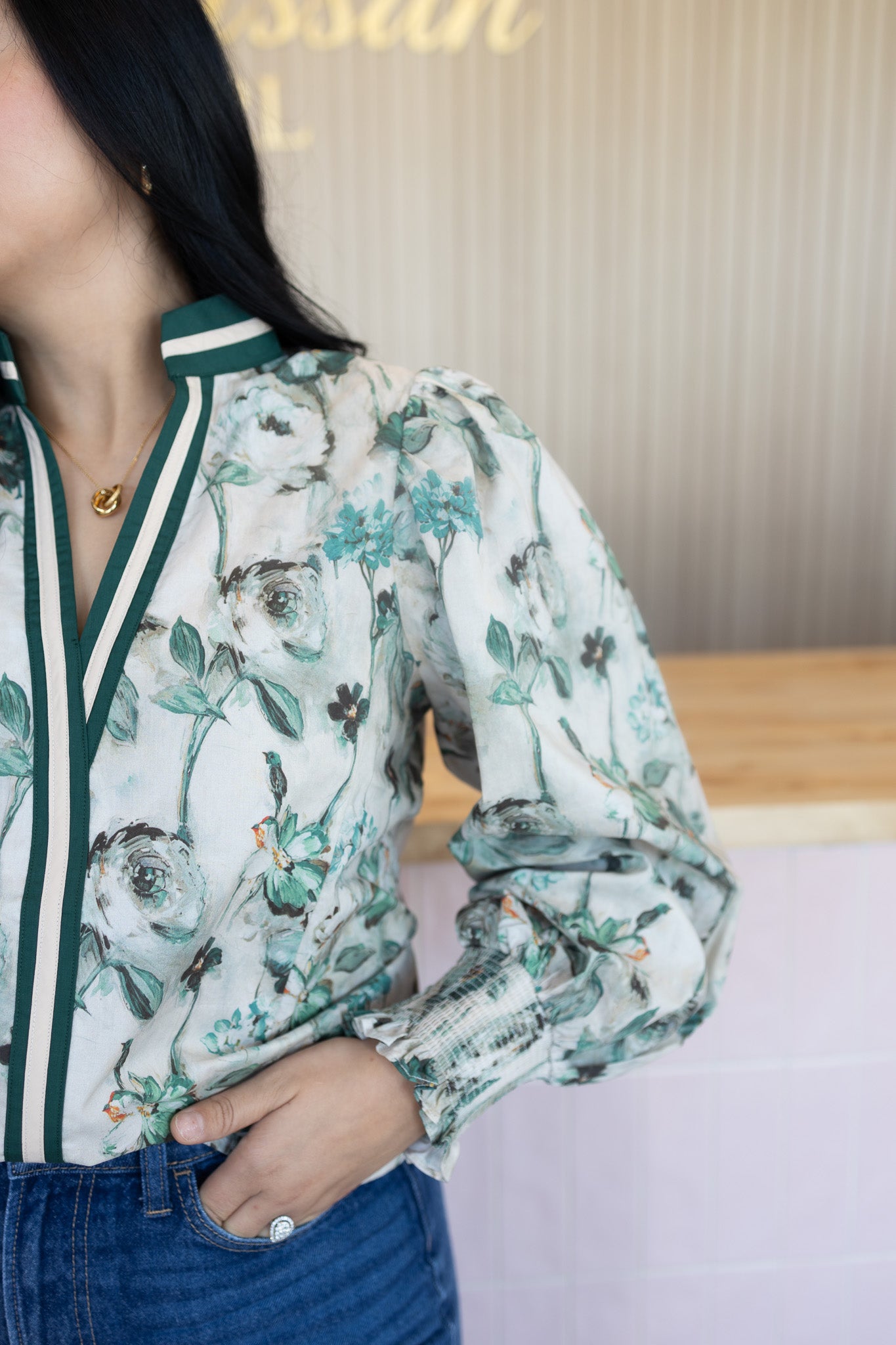 Miley Green Blouse