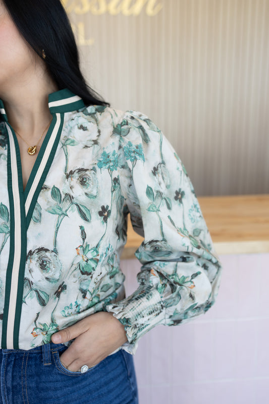 Miley Green Blouse