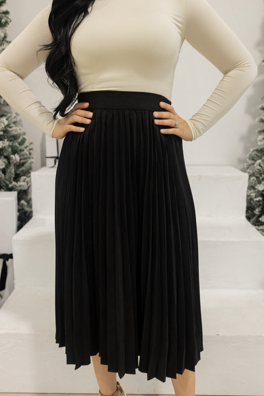 Joelle Black Midi Skirt