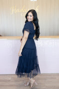 Load image into Gallery viewer, Carline Navy Midi Dress
