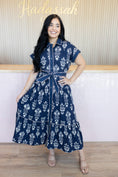 Load image into Gallery viewer, Destinny Navy Maxi Dress
