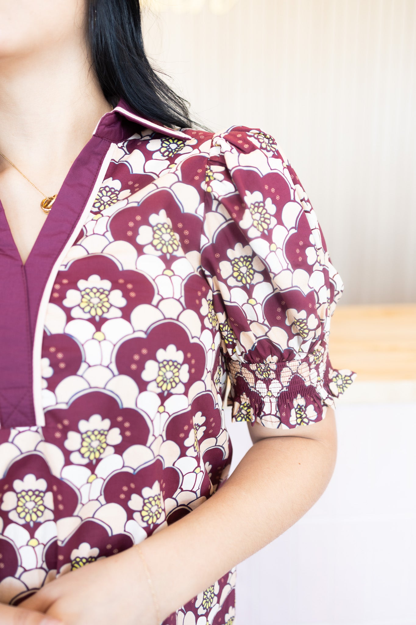 Lissa Burgundy Blouse