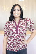 Load image into Gallery viewer, Lissa Burgundy Blouse
