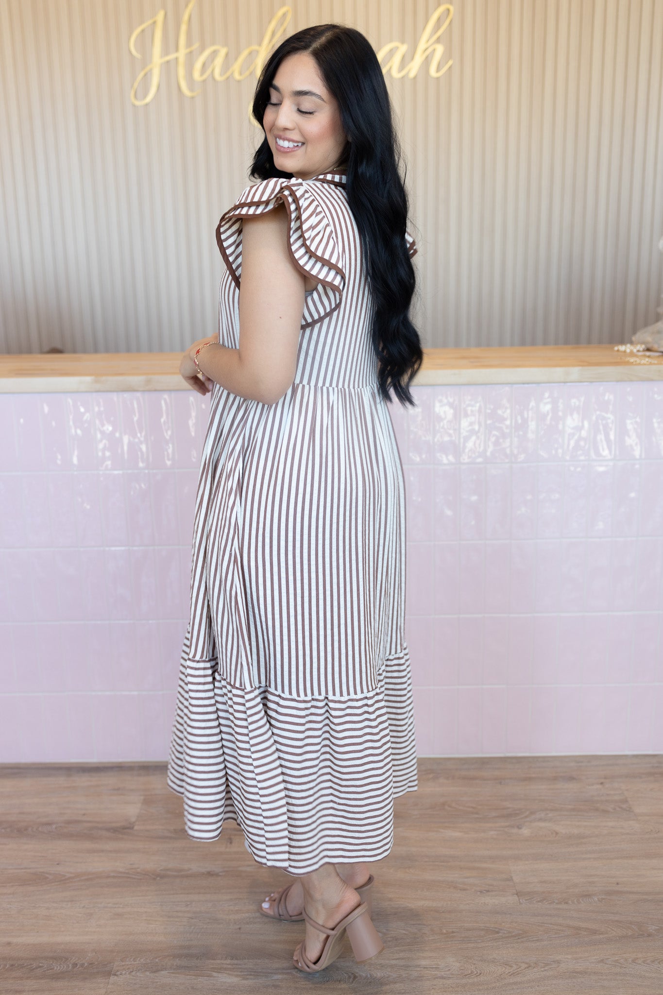Sidney Brown Midi Dress