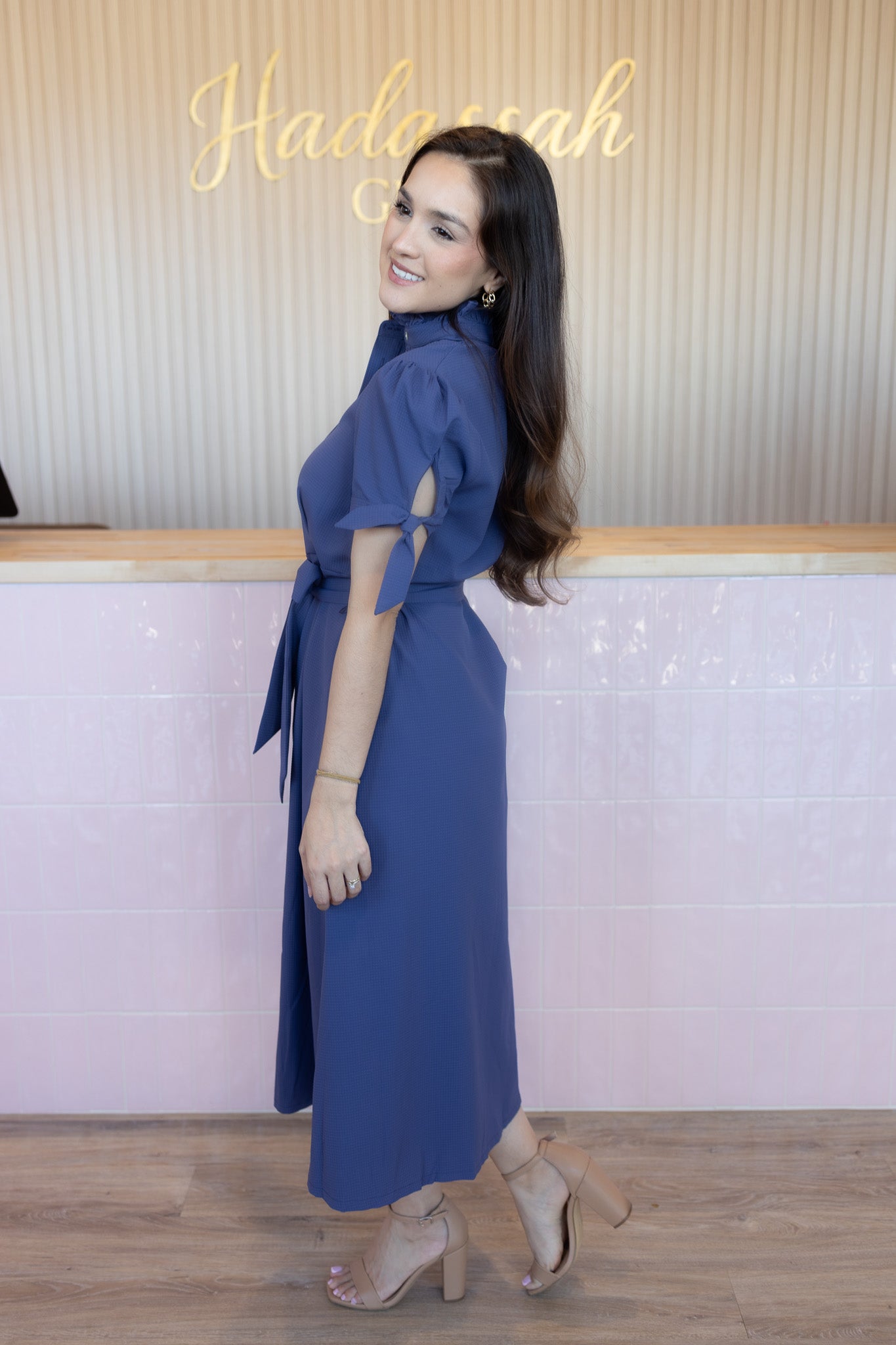 Alanna Purple Midi Dress