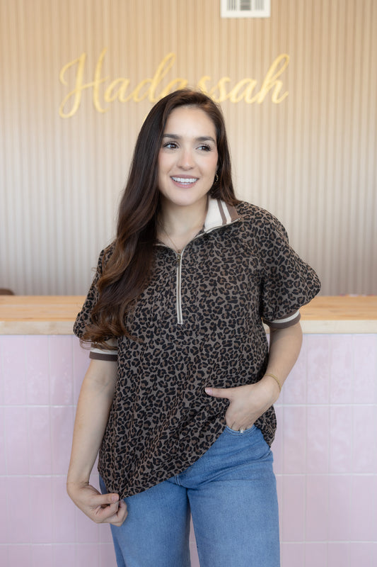 Jayla Leopard Blouse